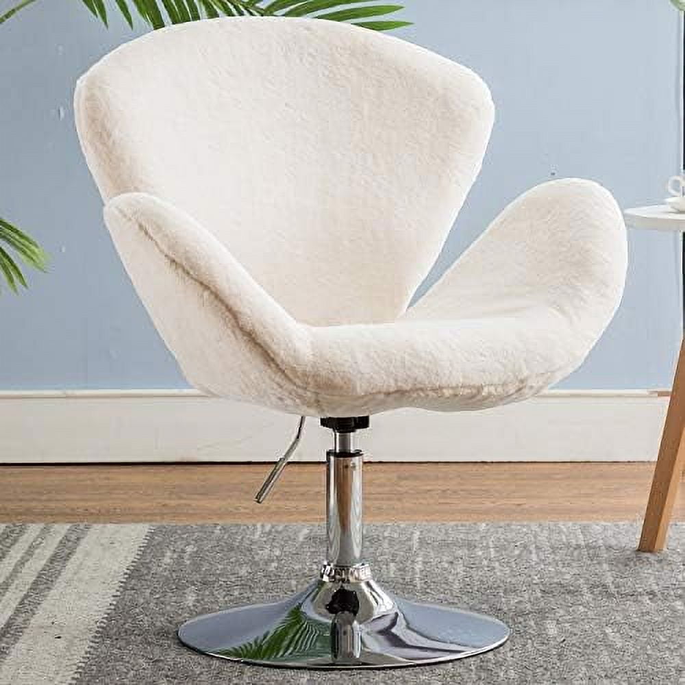 xrboomlife H&Y Hi&Yeah Comfy Faux Fur Cute Desk Chair no Wheels Swivel