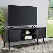 xrboomlife Home Collection Sorrel Mid-Century Black 2-Door 1- Media 50-inch Flatscreen TV Stand