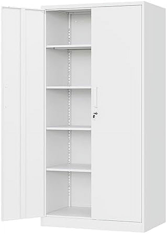 xrboomlife Metal Garage with 2 Doors and 4 Adjustable Shelves