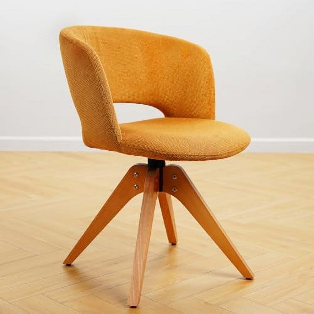 xrboomlife Mid Century Modern Swivel Accent Chair with Solid Wood Legs