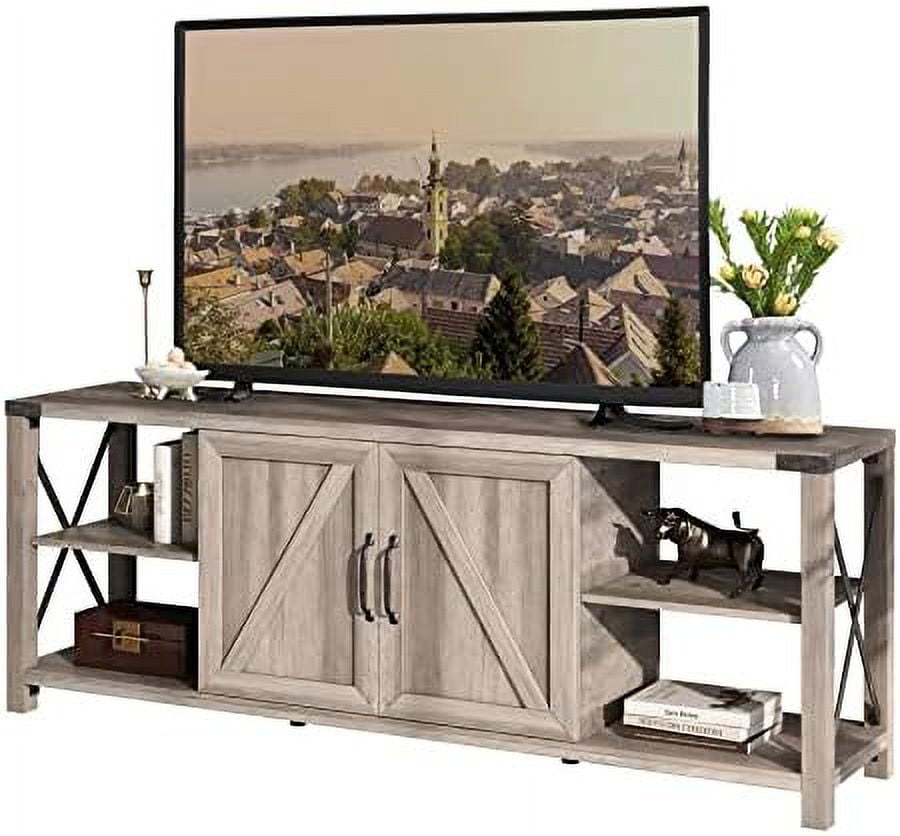 xrboomlife Modern Black Entertainment Center Under TV with 70