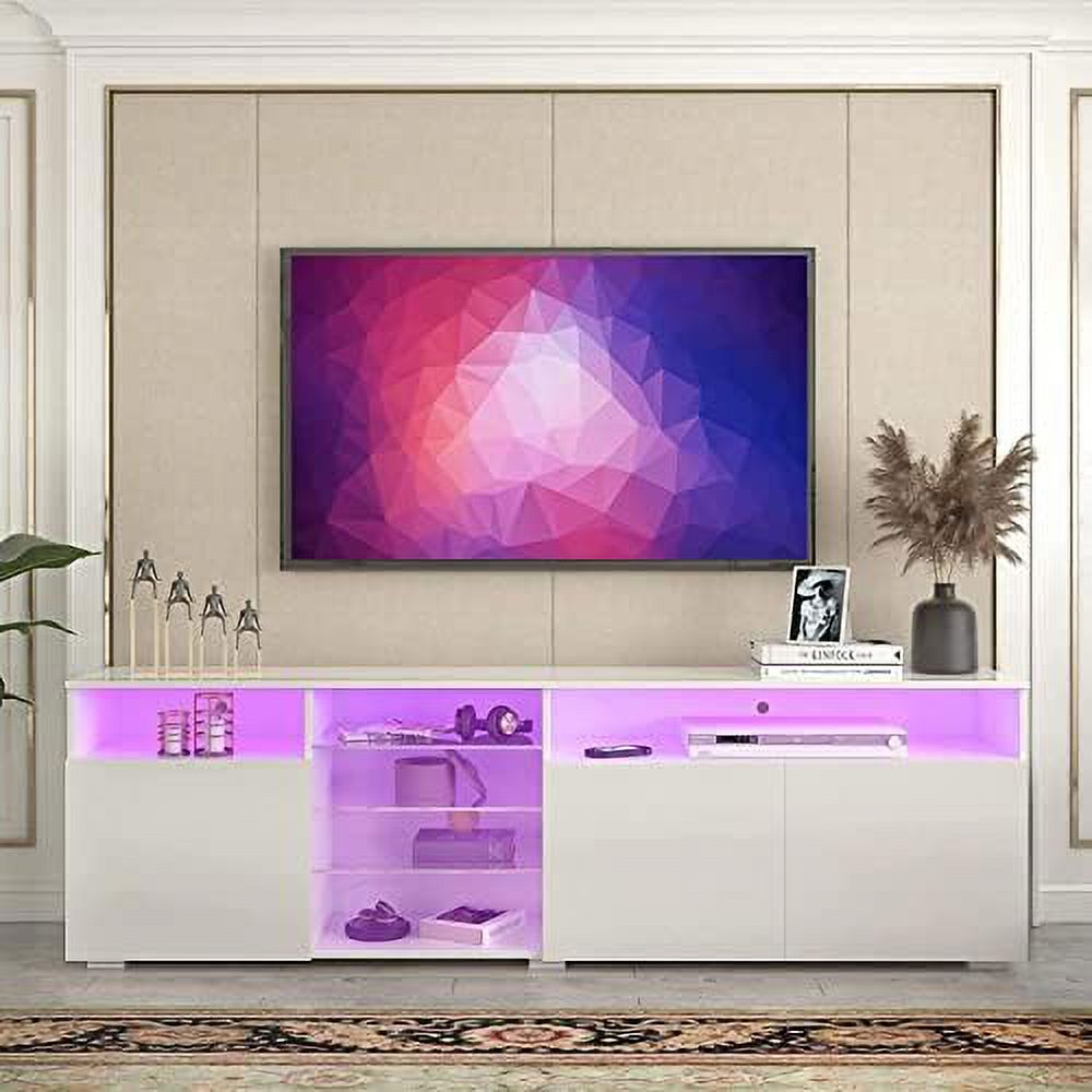 xrboomlife Modern LED TV Stand for TVs up to 85\u201D Entertainment