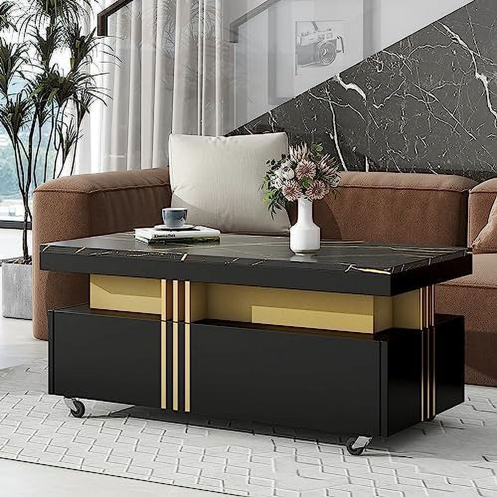 xrboomlife Modern Lift Top Coffee Table with Hidden Compartment High