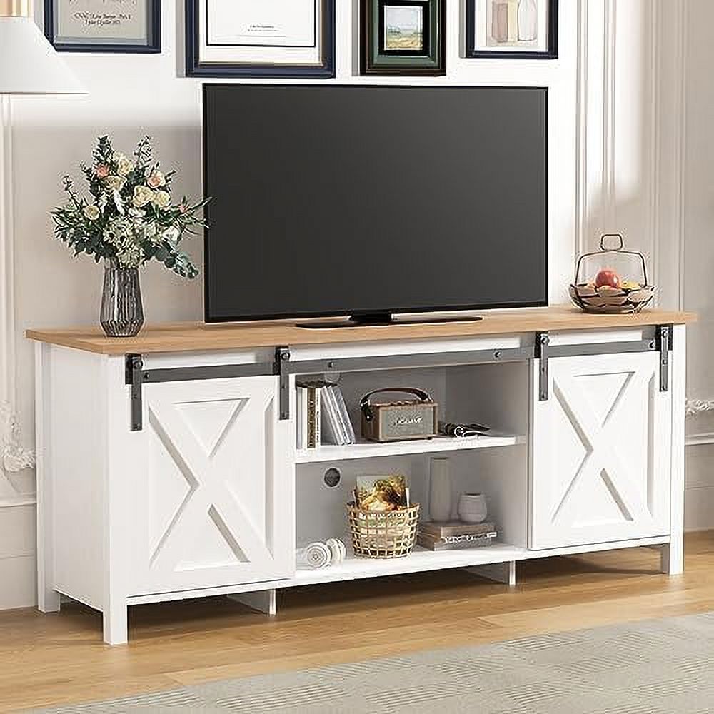 xrboomlife Modern TV Stand for 55 Inch TV up to 65 Inch Sturdy Media TV Console
