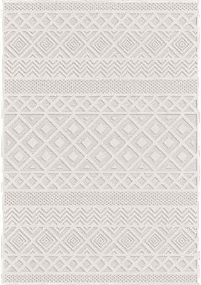 Coastal Bliss Blue Diamond 5'2" x 7'6" Synthetic Area Rug