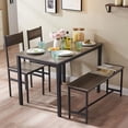 thumbnail image 1 of JYHOME Small Kitchen Table and Chairs for 4  Dining Room Table and 2 Chair 1 Bench  Table and Chairs Set of 4 for Small Space  Apartment- Durability- Easy to Clean and Maintain, 1 of 7