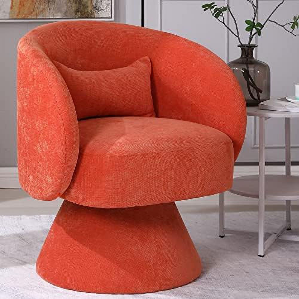 xrboomlife Swivel Barrel Chair Set of 2 Modern Round Swivel Accent Chairs with Pillow Degree