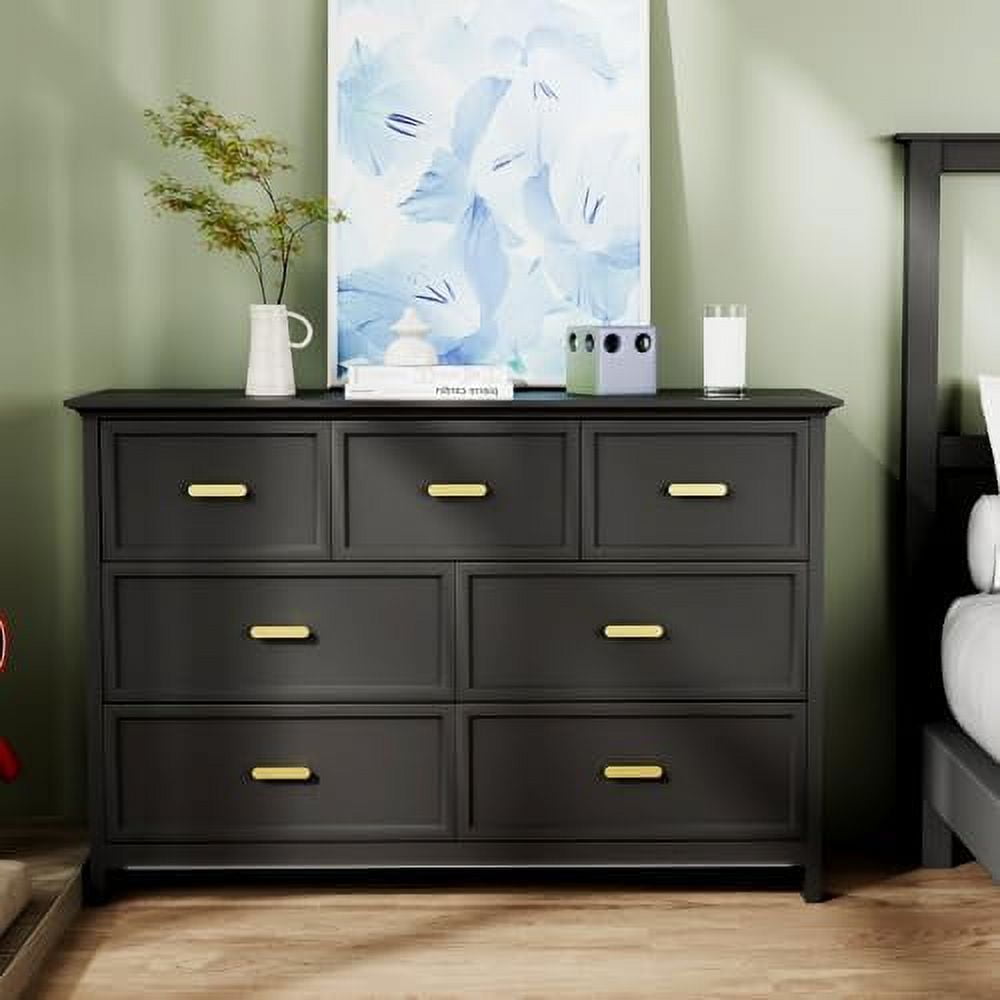 xrboomlife White Dresser for Bedroom Modern Wooden Dresser with 7