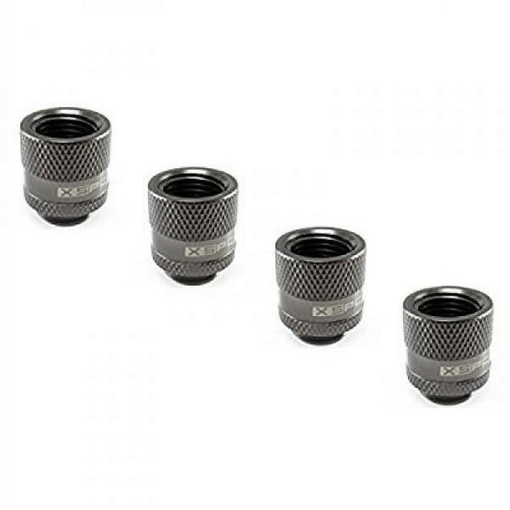 xspc g1/4" male to female rotary fitting, black chrome, 4-pack