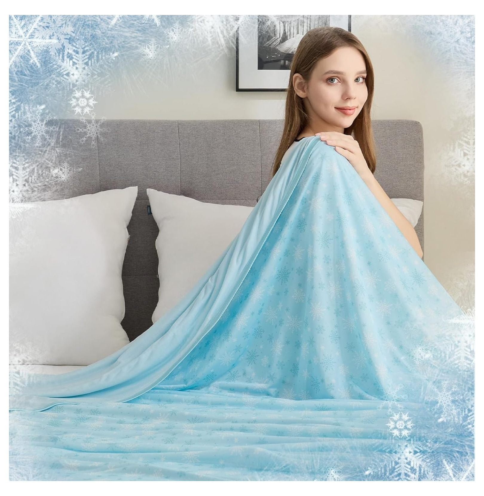 xu wei Cooling Blanket with Double Sided Cold Effect Bed Throw for Hot