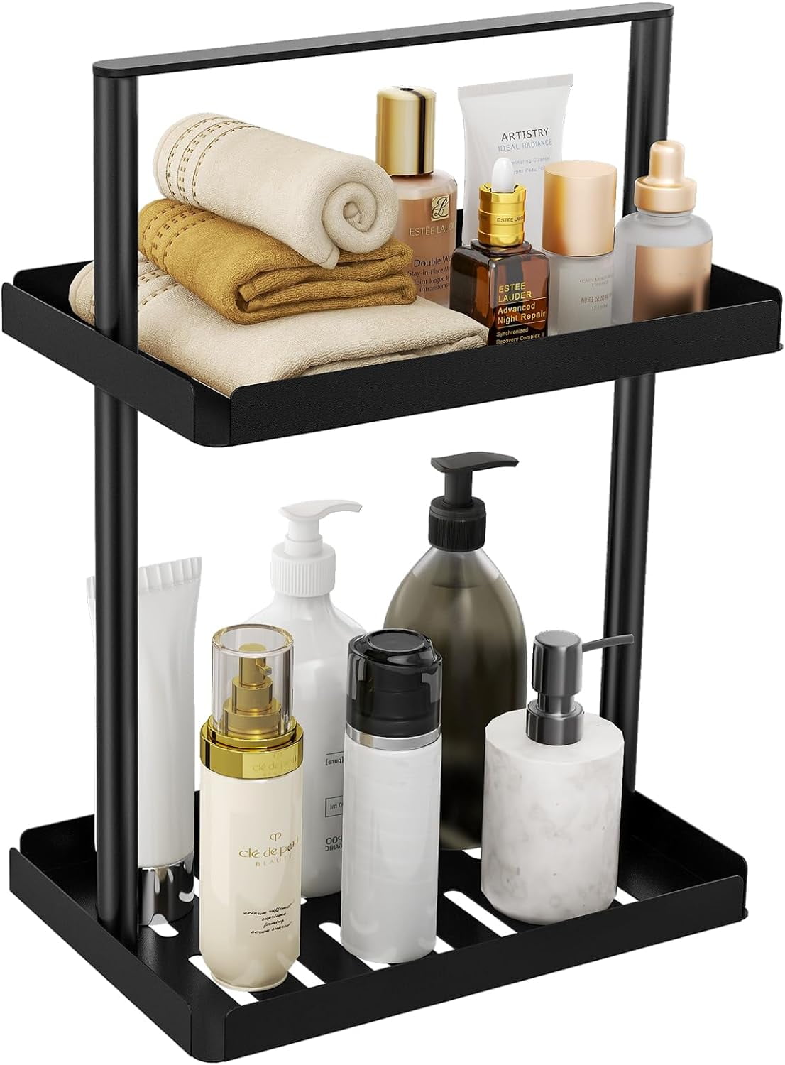 Buy Utoplike Teak Shower Caddy Shelf, Standing Shower Organizer For Bathroom Corner Wooden Freestanding Racks Storage For Inside Shower Bath Office Stand Up 3 Tier Kitchen Desktop Organization - View #4