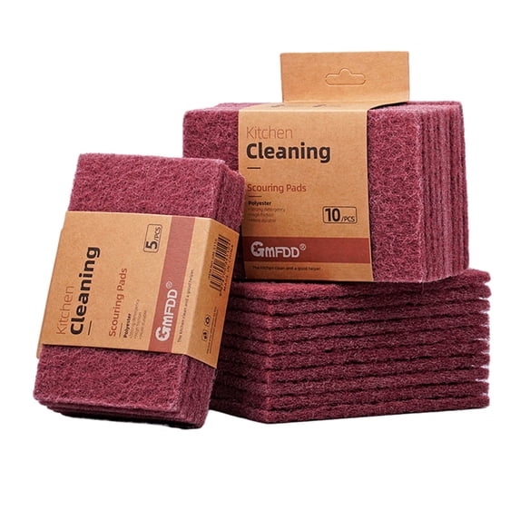 xuyanhg Clearance 10 pc Heavy Duty Scrub Pad, Sponge Dishwasher No-scratch Green Reusable Household Scrub Pad For Kitchen And Dishwasher Cleaning Tools