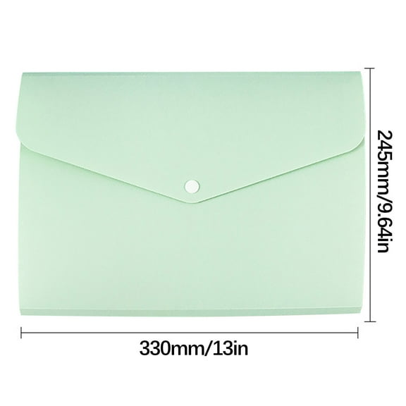 xuyanhg Clearance A4 Size Waterproof File Pouch, Plastic File Folders Envelope Expanding File Wallet Organizer Documents Folder with Snap Closure and Pocket for School