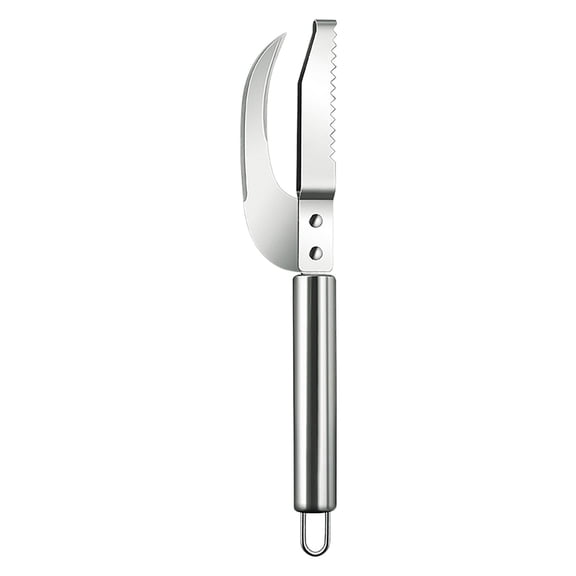 xuyanhg Clearance Fish Scale Knife Cut Scrape Dig 3-in-1 Tool, Stainless Steel Fish Scaler Remover, Fish Peeler Open Belly and Dig Out Fish Cleaner Tool Kitchen Accessory