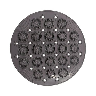 xuyanhg Clearance Small Round Rug, Textured Surface Round Non Slip Shower Mat Anti Slip Bath Mats with Drain Hole in Middle for Shower Stall, Bathroom Floor, Showers