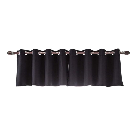 xuyanhg Kitchen Blackout Short Curtain Panels for Bedroom, Thermal Insulated Grommet Top Blackout Draperies and Drapes (W42 x L46 -Inch,Black)