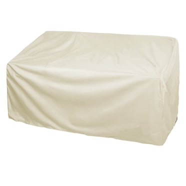 SunPatio Heavy Duty Waterproof 2-Seater Loveseat Cover - Taupe, All-Weather Outdoor Sofa Protection