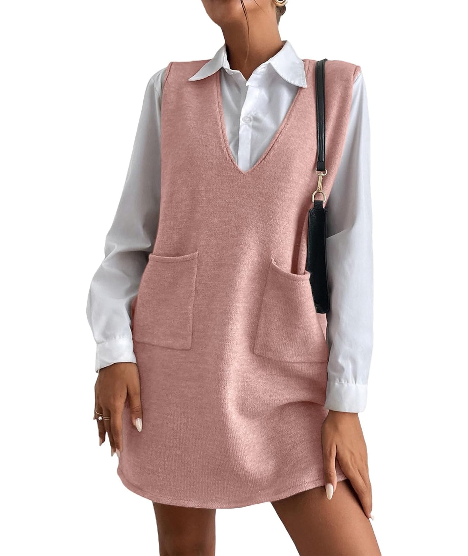 xxxiticat Women's Long Sweater Vest Overall Dress Oversized V Neck Sleeveless Spring Knit Shirt Short Dress(GR,L) - Walmart.com xxxiticat Women's Long Sweater Vest Overall Dress Oversized V Neck Sleeveless Spring Knit Shirt Short Dress(GR,L) - Walmart.com