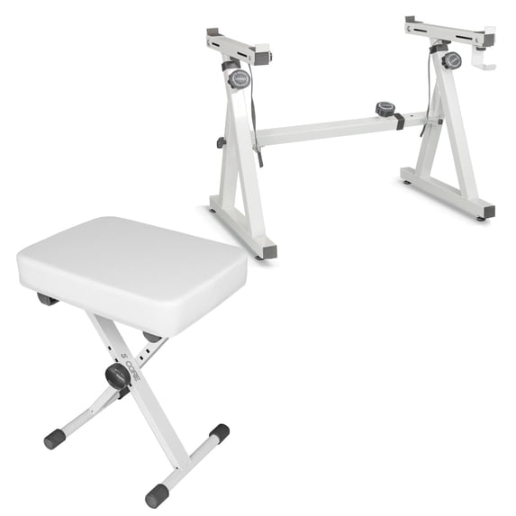 xyz5Core Keyboard Stand Adjustable z Style Piano Riser + Keyboard Piano Bench