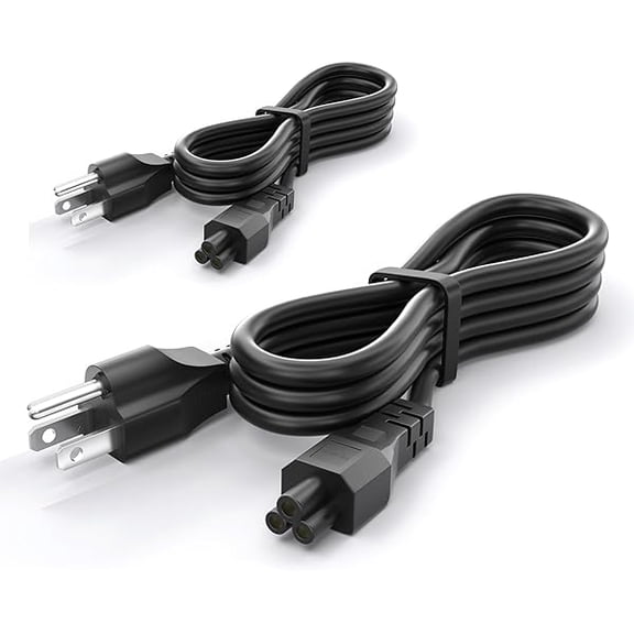 xzyuan (2 Pack) 10FT Long Laptop Replacement Cord, 3 Prong Mickey Mous AC Power Cord Made for Dell, HP, Lenovo, Acer, Asus Notebook Computer Charger, LG LCD LED Smart TV, Epson Printer Power Cable