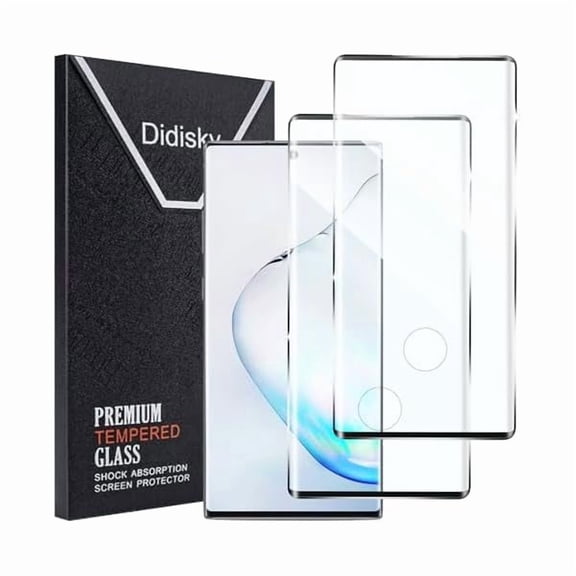 xzyuan 2 Pack Screen Protector for Samsung Galaxy Note 10 Tempered Glass, 3D Curved Full Coverage, 9H Hardness, Easy to Install, Anti Scratch,HD Clear,Bubble Free
