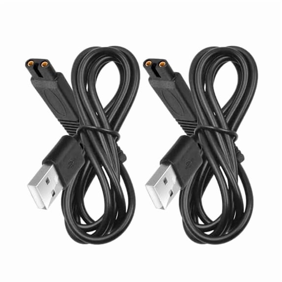 xzyuan 2 Pack USB Charger Cord Compatible with Freebird Head Shaver Only, Flex Series Shaver Charging Cable Replacement for Freebird Shaving Kit Electric Razor, 3.3FT