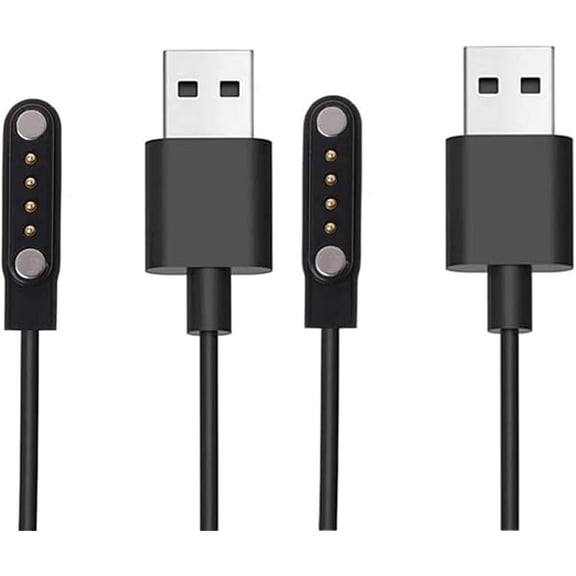 xzyuan [2 Pack] Universal Smart Watch Charger Magnetic 7.62mm, Smartwatch Accessories Universal 4 Pin Magnetic Replacement Charger Compatible Cable Contact pin spacing 7.5mm - 8mm