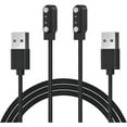 thumbnail image 1 of xzyuan Compatible with Cubitt CT2s, CT2pro, CT2pro MAX, CT3, CT4, CT4GPS Smart Watch Charger, Strong Magnetic Charger Replacement Charging Cable [2-Pack/2FT], 1 of 1