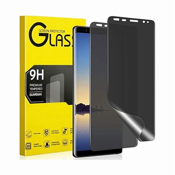 xzyuan Galaxy Note 8 Privacy Screen Protector, [Anti-Spy] [Case Friendly] [Full Coverage] [Anti-Scratch] [3D Curve Edge] Premium Flexible Film Screen Protector for Samsung Galaxy Note 8 [2-Pack]