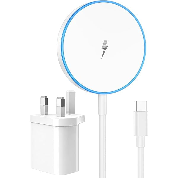 xzyuan Magnetic Wireless Charger with 20W Fast Adapter, Mag-Safe Charger for iPhone 17/16/15/14/13/12 series, AirPods 4/3/2/Pro, Wireless charger with LED, compatible with Apple chargers