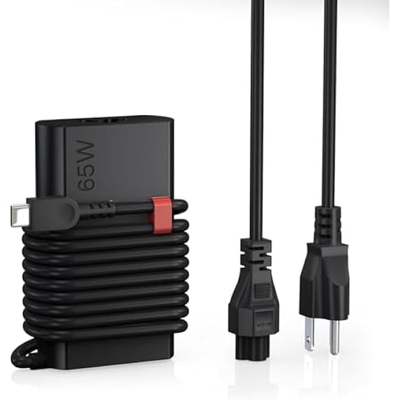 xzyuan New Slim 65W USB C Laptop Charger for Lenovo Laptop Charger Compatible with Lenovo ThinkPad/Yoga/ThinkBook L580 L590 E580 P43S P53S with Power Cord