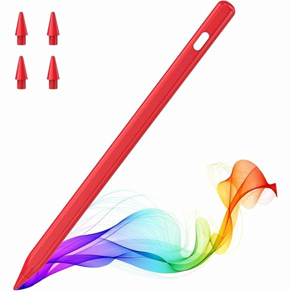 xzyuan Pencil for iPad (A16) 11th 10th Gen, Stylus Pen for 2018-2025 Apple iPad 11/10/9/8/7/6/A16, Mini 7/6/5, Air M3/M2 11"/13"/5/4/3, Pro M4 13"/12.9"/11" Tilt Sensitivity, USB-C Fast Charging, Red