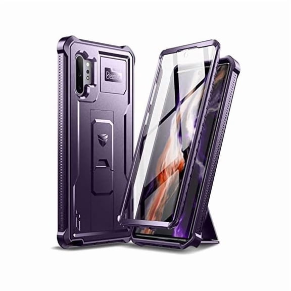 xzyuan for Samsung Galaxy Note 10+ Plus Case, [Built in Screen Protector and Kickstand] Heavy Military Grade Protection Shockproof Protective Cover for Samsung Galaxy Note 10 Plus Purple