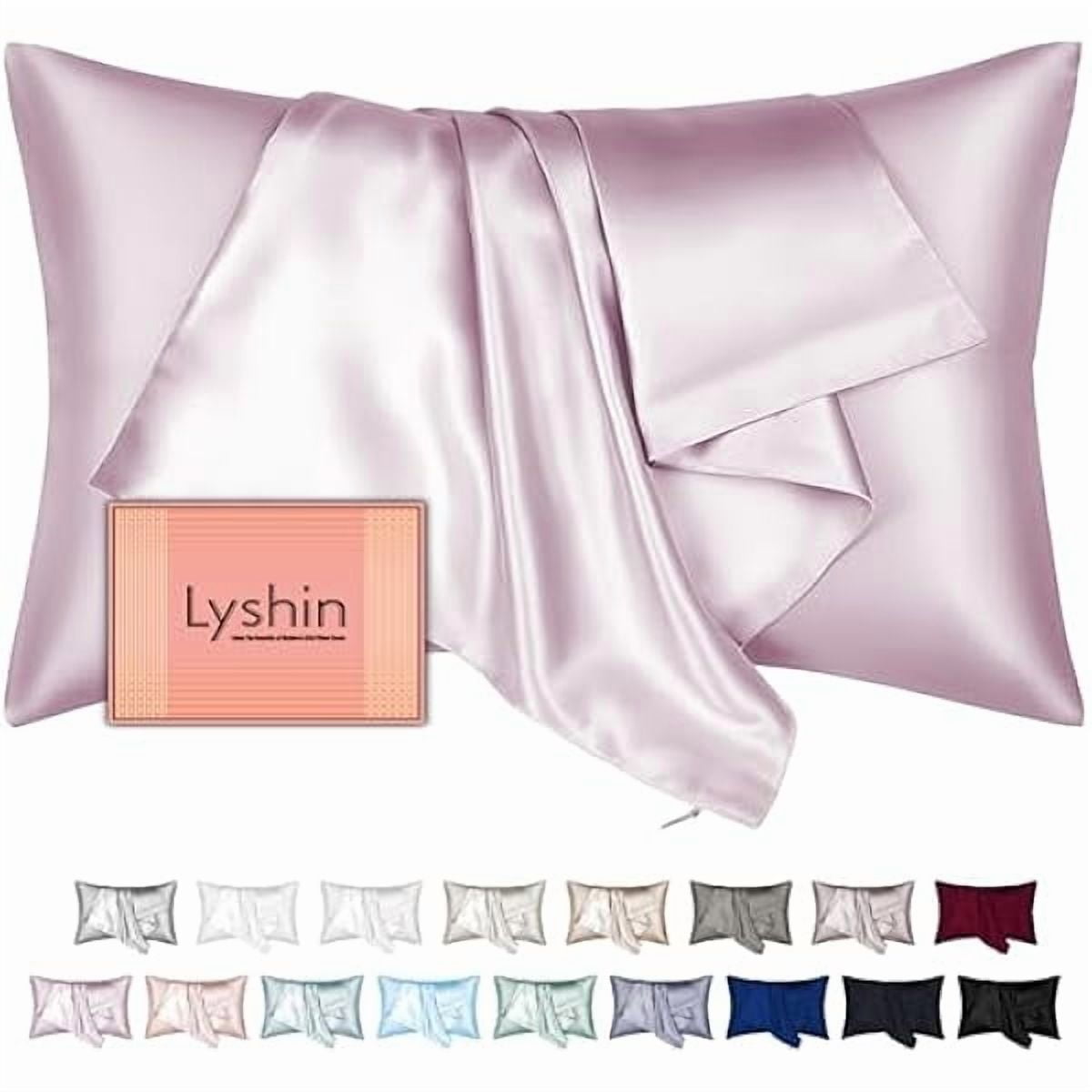 xzyuan Silk Pillow Cases Queen Size with Hidden Zipper, Mulberry Silk Pillowcase for Hair and Skin, Smooth and Soft Breathable Cooling Silk Satin Pillow Covers for Sleeping, Gifts for Women, Lavender