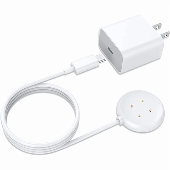 xzyuan USB C Fast Wall Charger for Google Pixel Watch 3 / Pixel Watch 2 Charger, Replacement Magnetic Charging Cable Cord Magnetic Dock Stand for Pixel 2/3 (White)