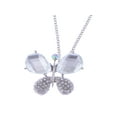 thumbnail image 1 of y Tone Clear Crystal Rhinestones Butterfly Insect Pendant Necklace, 1 of 5