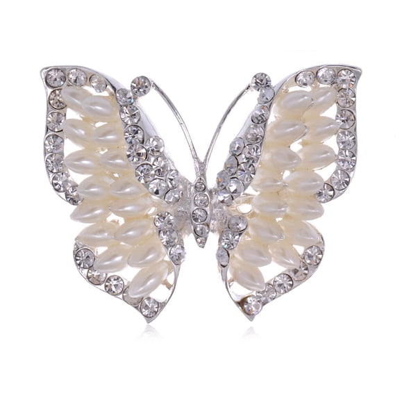 y Tone Opal Like Stones Majestic Butterfly Statement Fashion Pin Brooch