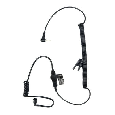 yEjiNG 2.5mm Earpiece 1 Pin Covert Acoustic Tube Fit For Walkie Talkie Single Ear Radio Earpiece With Clip Single With Coiled Cable