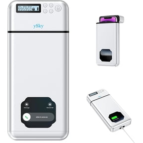 ySky Metal Cell Phone Lock Case with Timer,Portable Timed Phones Locker Box for iPhone and Android, Self-Control Help to Focus Back, Phone Jail Box 1PC Silver