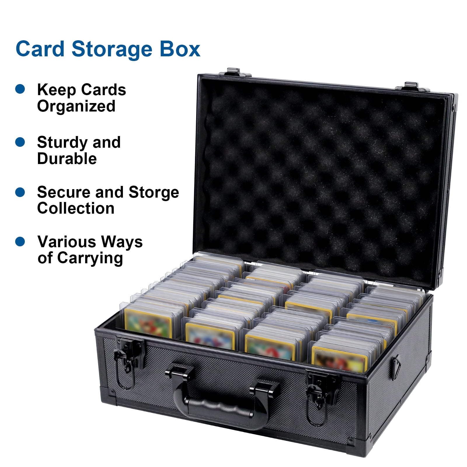 AOBOPLE Opbergdoos voor verzamelkaarten, 9360 opbergdoos voor verzamelkaarten met 48 kleurrijke verdelers en tapes, ruilkaartenorganizer voor voetbal, basketbal, handel, gaming, sportkaarten AOBOPLE Opbergdoos voor verzamelkaarten, 9360 opbergdoos voor verzamelkaarten met 48 kleurrijke verdelers en tapes, ruilkaartenorganizer voor voetbal, basketbal, handel, gaming, sportkaarten