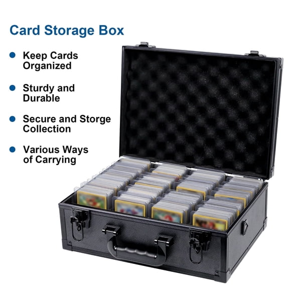 ySky Trading Card,Toploader Storge Box for Baseball Football Sport Cards,Card Holder for Top Loader Card for Graded Cards,Keep Organized Sturdy and Durable Black
