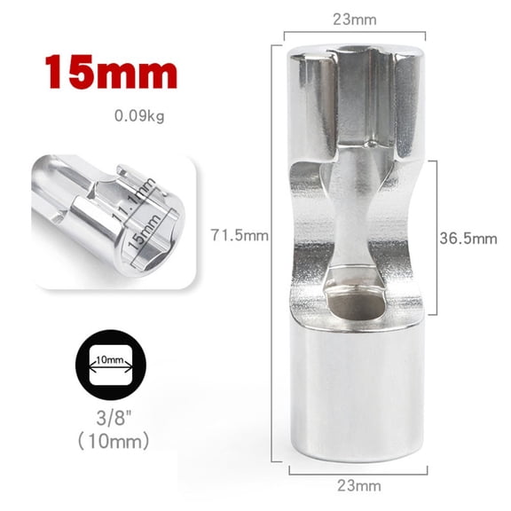 yaaqii 10-19mm 3/8inch Diesel Injector Fuel Line Socket Wrench Set Union Nut Socket