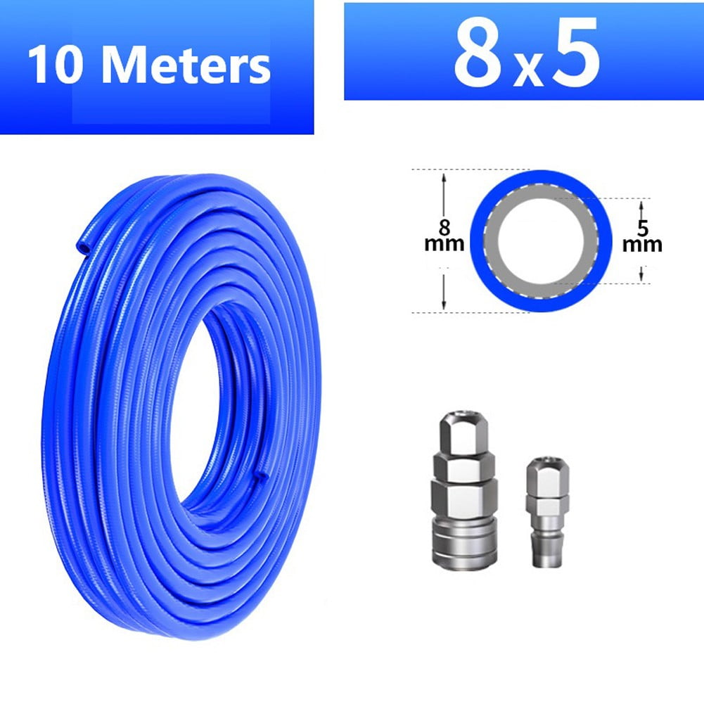 yaaqii 10-30Meter Pneumatic Straight Pipe Air Compressor Pump Hose 5*8mm Tube Connector