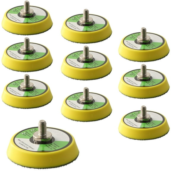 yaaqii 10-Pack 2inch Sanding Polishing Backing Pads with M6 Thread for Air Sanders