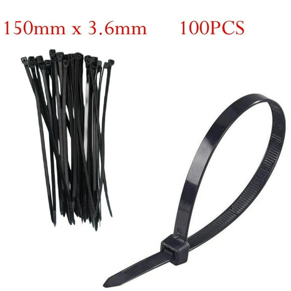yaaqii 100PCS 150-350mm Self-locking Plastic Nylon Cable Tie Fastening for Ring Cable Strap