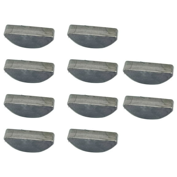 yaaqii 10PCS Carbon Steel Key Assortment Set Metric Half Moon Shaft Drive Fasteners