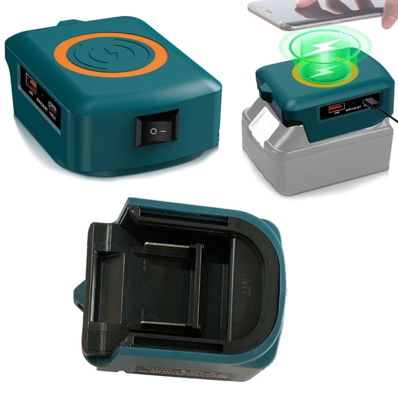 yaaqii 15W Mobile Phone Wireless Charger Adapter for BL1830 BL1815 BL1840 18V Battery