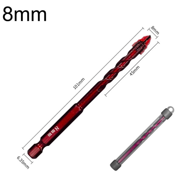 yaaqii 1Pc Four-Edged Serrated Eccentric Drill Bits High Hardness Hexagonal Drill Bit