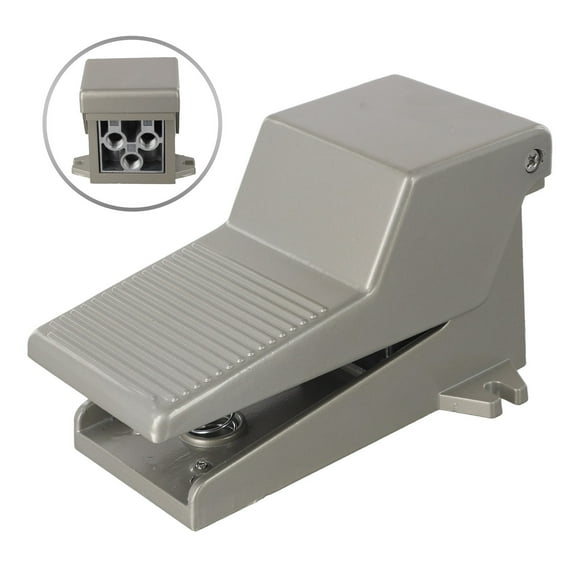 yaaqii 1pc 2 Position Pneumatic Air Foot Pedal Valve Switch 1/4 PT Non-slip Momentary