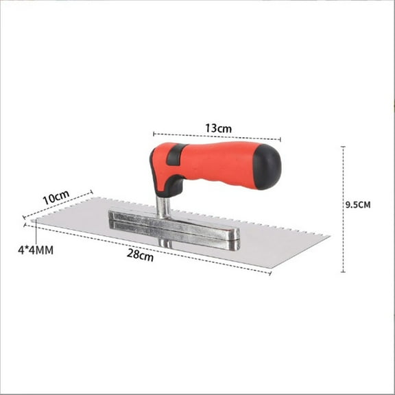 yaaqii 1pc Trowel Front Square Tooth Concrete Trowel For Wall Floor Tiling Installation